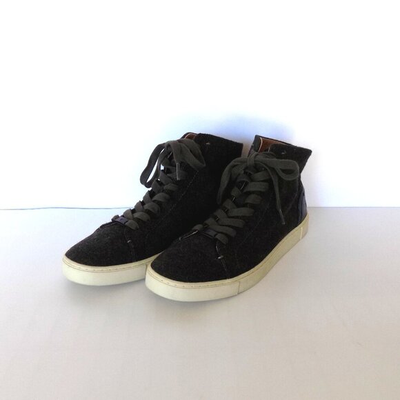 Frye Ivy High Top Sneakers Size 9 Olive - Picture 2 of 10